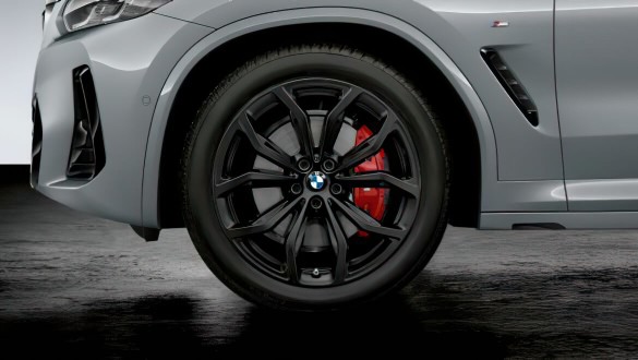 20" легкосплавні диски BMW Y-spoke 695 Jet Black, матові, комплект літніх коліс у зборі.