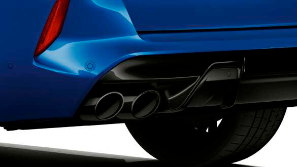 Накладки випускних труб в чорному хромі.